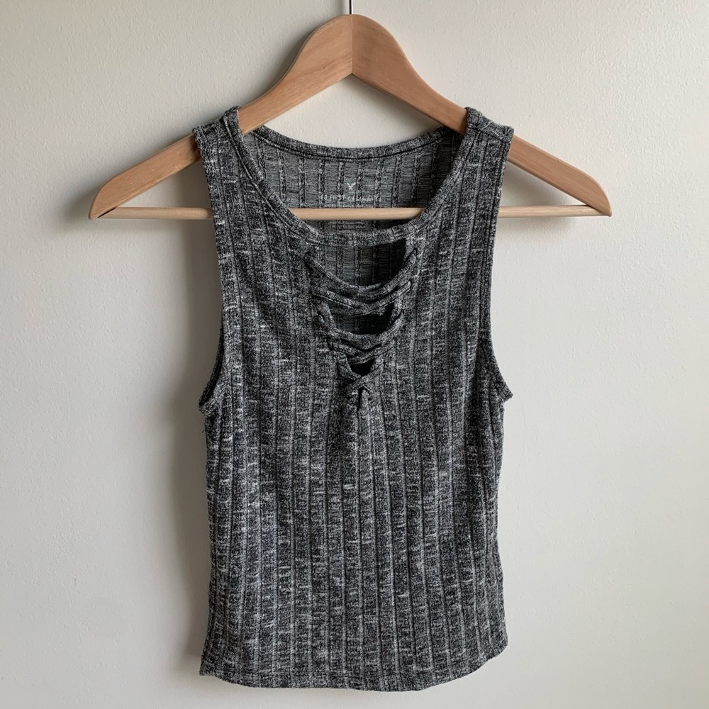American Eagle Outfitters Gray Top